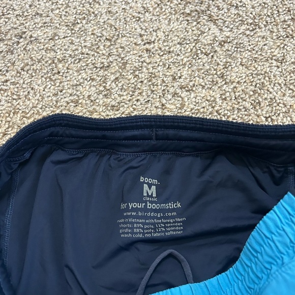 Birddogs Blue Black Athletic Gym Shorts Spandex Men's Drawstring Navy Lined Sz M - Picture 8 of 10